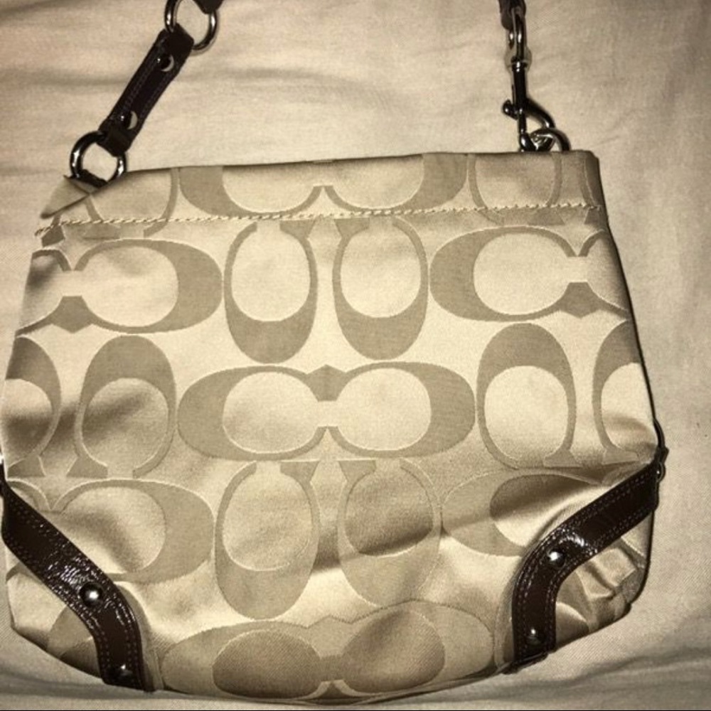 Tan and Brown Coach Bag